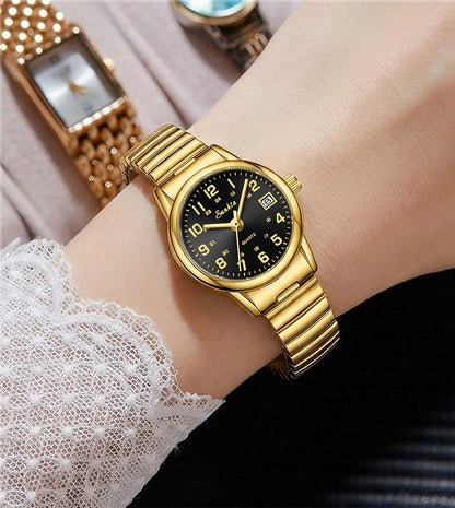 SUNKTA elegant Women's Watch 12/24 waterproof calendar women's quartz wrist watch fashion ladies vintage watches reloj de mujer