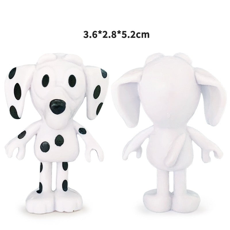 Bluey e Bingo Série Família Anime Modelo de Bonecos de Ação Desenhos Animados Mini Bonecos de PVC Enfeites Presente de Brinquedos de Decoração de Aniversário Infantil