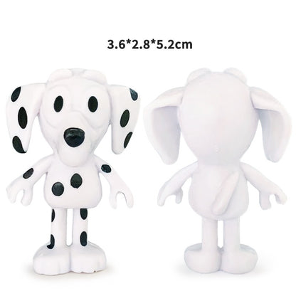 Bluey e Bingo Série Família Anime Modelo de Bonecos de Ação Desenhos Animados Mini Bonecos de PVC Enfeites Presente de Brinquedos de Decoração de Aniversário Infantil