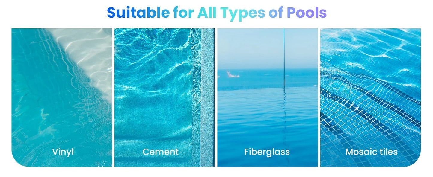 2025 Upgraded Y50 Auto Swimming Pool Cleaner Powerful Cordless Robotic Cleaner with 4 Motors Self-Parking for Above Ground Pools
