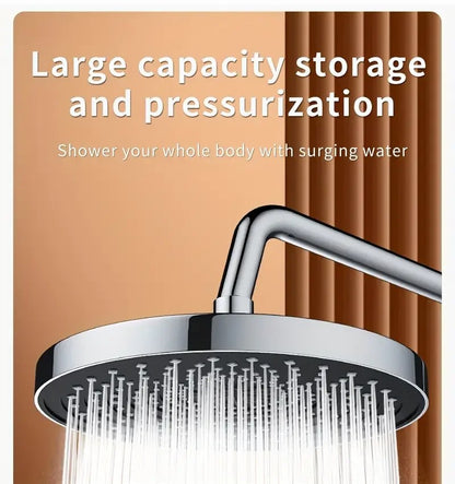 25cm Top Spray Large Water Volume Booster Shower Head Pressurized Single Head Home Bathroom Shower Head