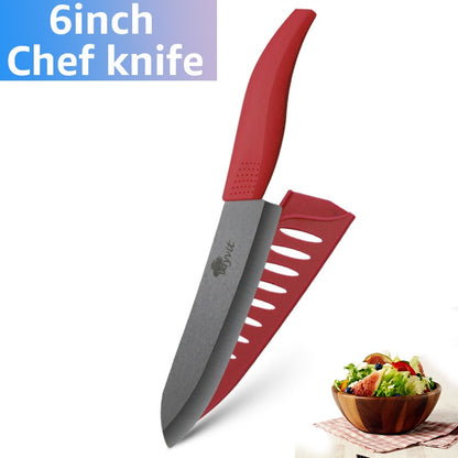 Ceramic Knives Set for Kitchen 3 4 5 6inch Chef Knife Anti-slip Handle Rustproof Blade Fruit Vegetable Slicer Paring Cook Cutter