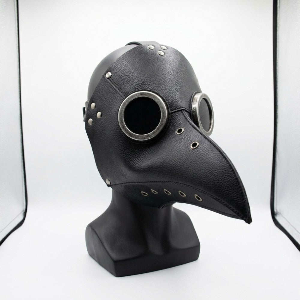 PU Leather Plague Doctor Mask Medieval Steampunk Bird Beak Face Halloween Cosplay Prop Vintage Gothic Costume Wholesale