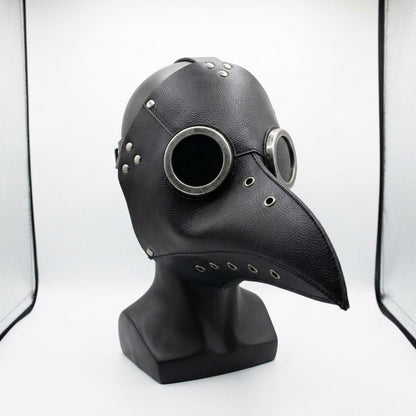 PU Leather Plague Doctor Mask Medieval Steampunk Bird Beak Face Halloween Cosplay Prop Vintage Gothic Costume Wholesale