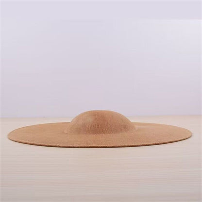 40CM Fascinators Base Marron Big Pillbox Cap Wedding Millinery Supplies DIY Hair Accessories Hat Women Kenducky Church Headpiece
