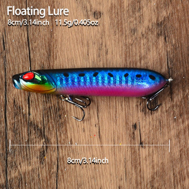 5pcs Popper Fishing Lures Topwater Popper Wobblers Hard Bait Floating Baits Sea Bass Pike Fishing Lure