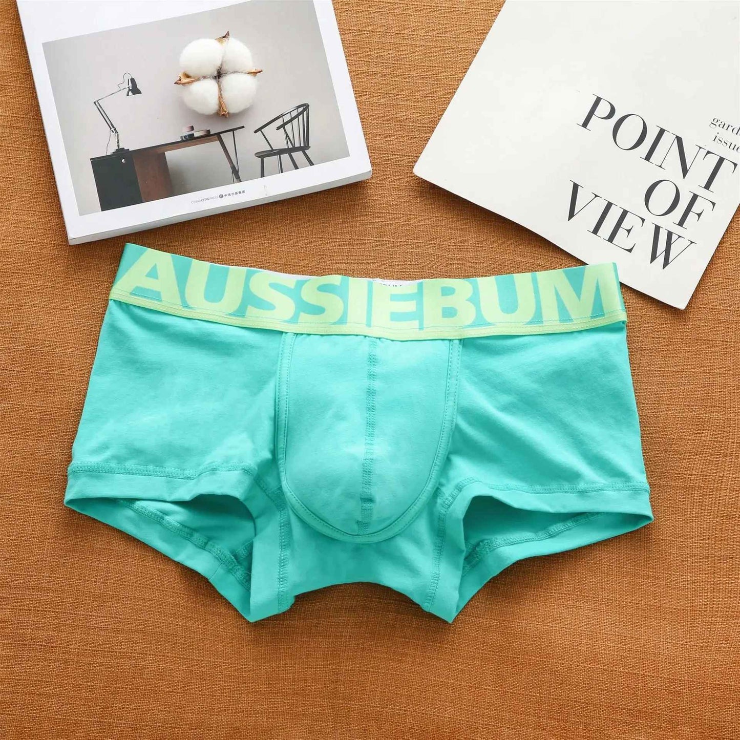 Men's cotton underwear low waist letter tide comfortable sweat-absorbent boxer shorts