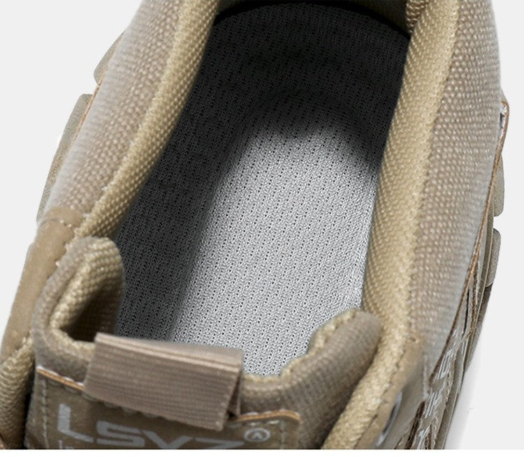 2025 new men's retro high top work boots, anti slip and durable hiking shoes, comfortable tactical desert outdoor men's shoes