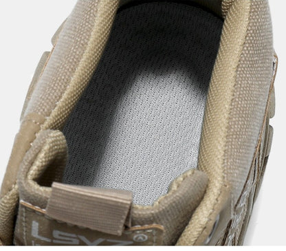 2025 new men's retro high top work boots, anti slip and durable hiking shoes, comfortable tactical desert outdoor men's shoes