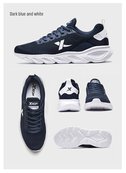 Tênis de Corrida Masculino Xtep Primavera 2025 Calçado Esportivo Absorvente de Suor Tênis Esportivo Esportivo Resistente ao Desgaste com Estabilidade 880119115131