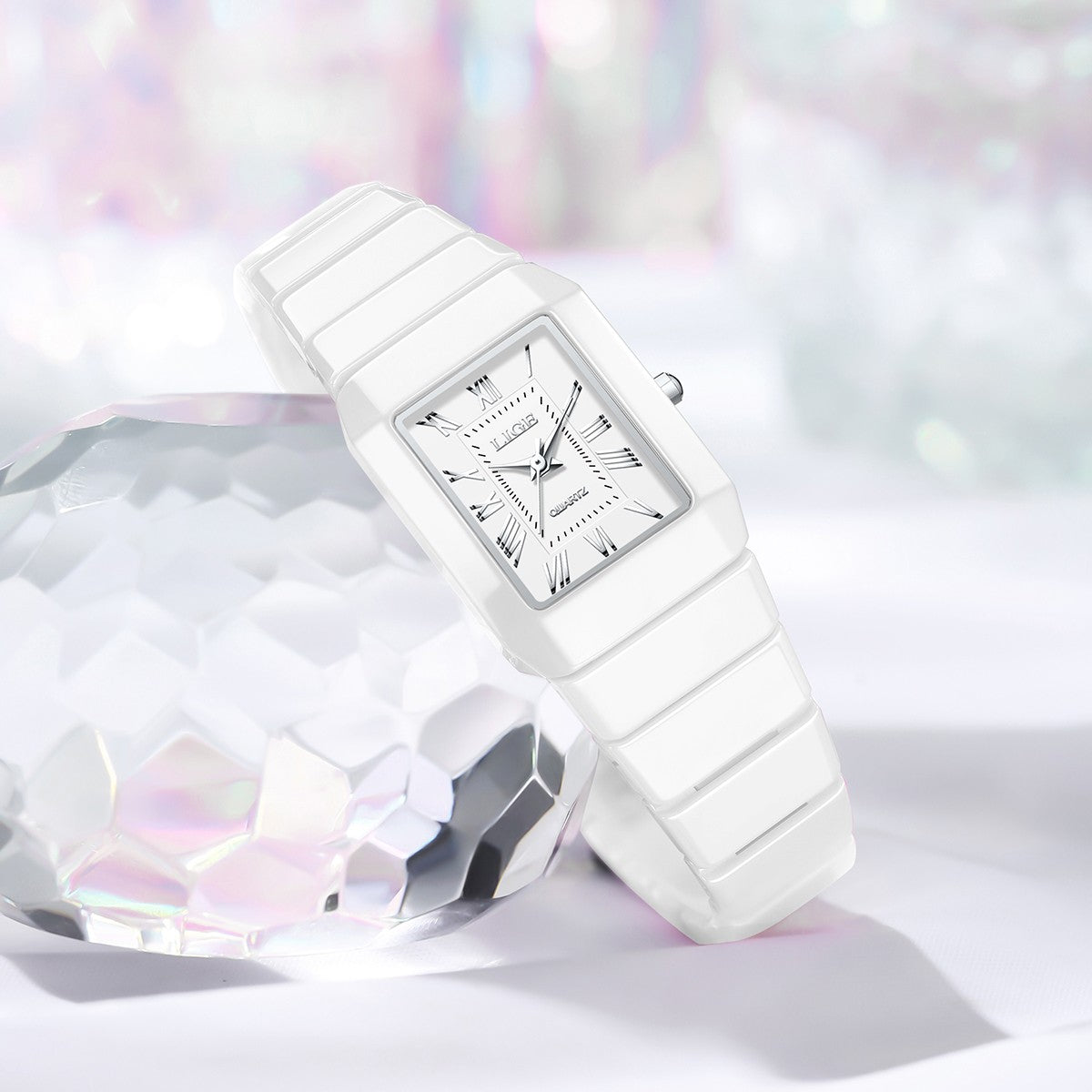 LIGE Classic Elegant Woman Watch Fashion Luxury Ceramic Strap Waterproof Casual Simple Dress Quartz Women's Watches Wristwatches