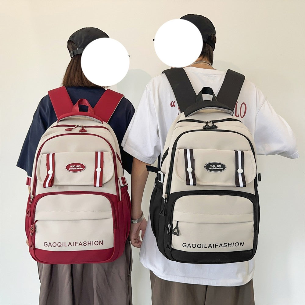 Mochila de Computador Original, Grossa e de Grande Capacidade, Estilo Universitário, Adequada para Estudantes Universitários em Deslocamento, Mochila Portátil para Atividades ao Ar Livre