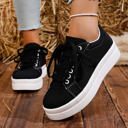 Tênis Feminino 2025 Nova Moda Casual Sapatos Femininos Tênis Designer de Verão Feminino Cadarço Plataforma Esporte Sapatos Feminino