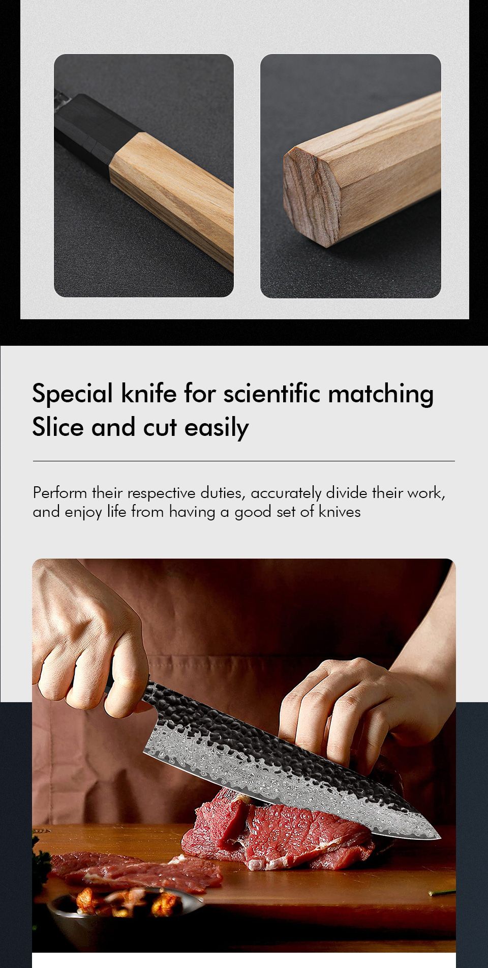 F.YOUNG Damascus Steel Kitchen Knives Japanese Hand Forged Chef Knife Vegetable Slicing Sashimi Utility Kitchen Cooking Tools