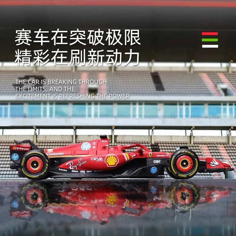 Bburago F1 1:43 Ferrari SF-24 Alloy Miniature Diecast Model Formula 1racing Alloy Luxury Vehicle Toys F1 Car Birthday Kids Gifts