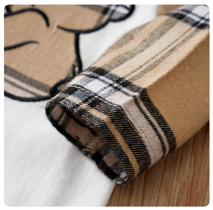 Newborn Clothes Gentleman Bear Embroidered Cotton Comfortable 0-18 Boys And Girls Spring And Autumn Long Sleeved Baby Jumpsuit