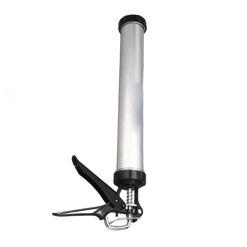 1unid. Pistola de Calafetar de Silicone de Tubo de Alumínio 600ml com 10 Bicos para Calafetagem e Cola de Vidro