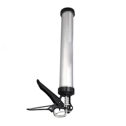 1unid. Pistola de Calafetar de Silicone de Tubo de Alumínio 600ml com 10 Bicos para Calafetagem e Cola de Vidro