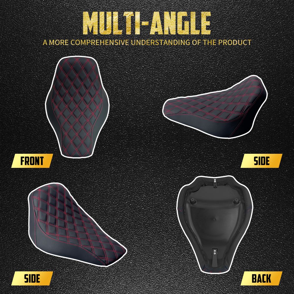 Motorcycle Driver Solo Seat Rear LED Light Fender With Brake Turn Signal Lamp Set For Harley Softail Breakout Rocker 2008-2017