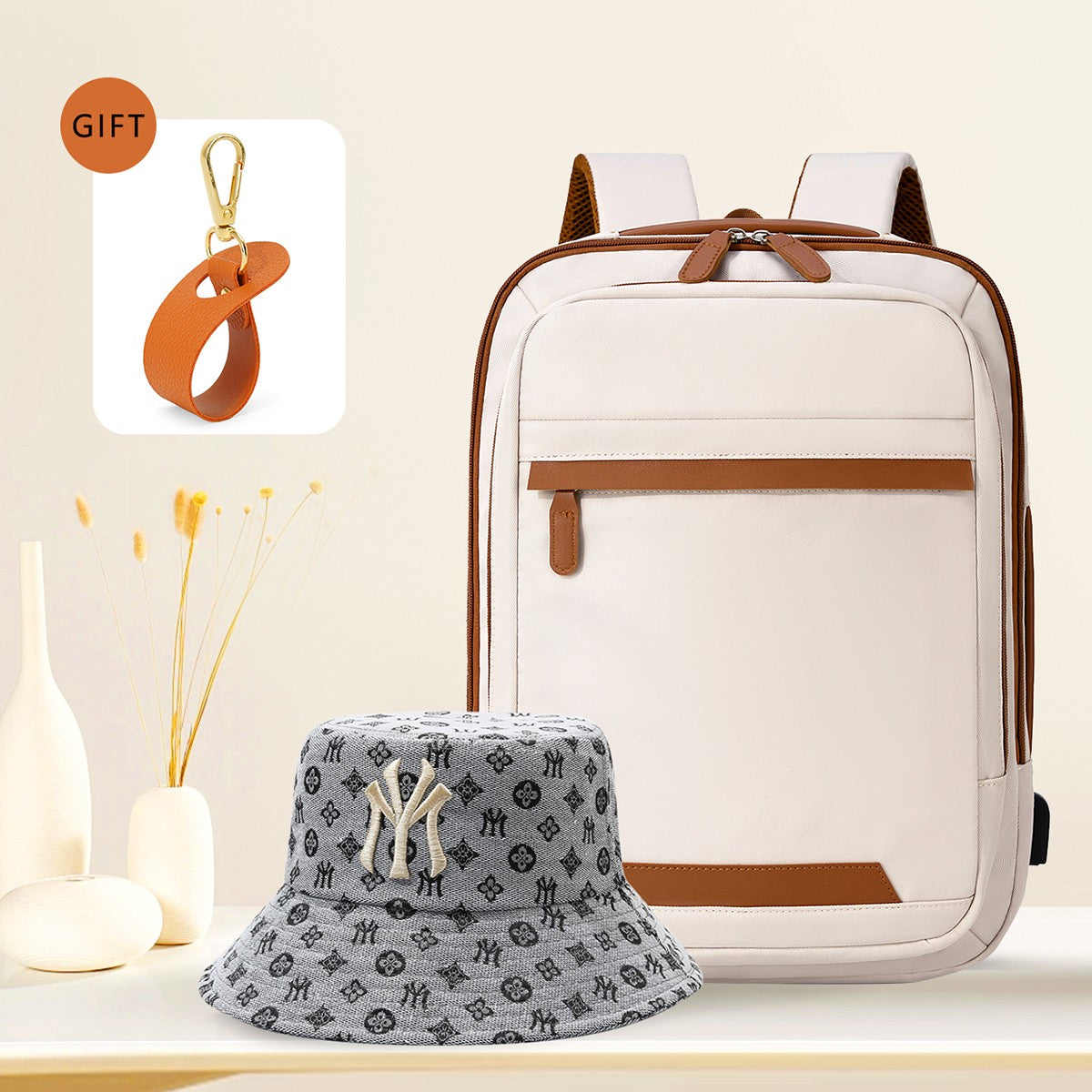 High-Quality USB Rechargeable Backpack Men's Waterproof Bag Large Laptop Backpack Unisex School Bag Youth Backpack