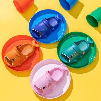 Children Sandals Kids Cartoon Shark Summer Toddler Boys Girls Soft Sole Baby Shoes Anti-Slip Slippers