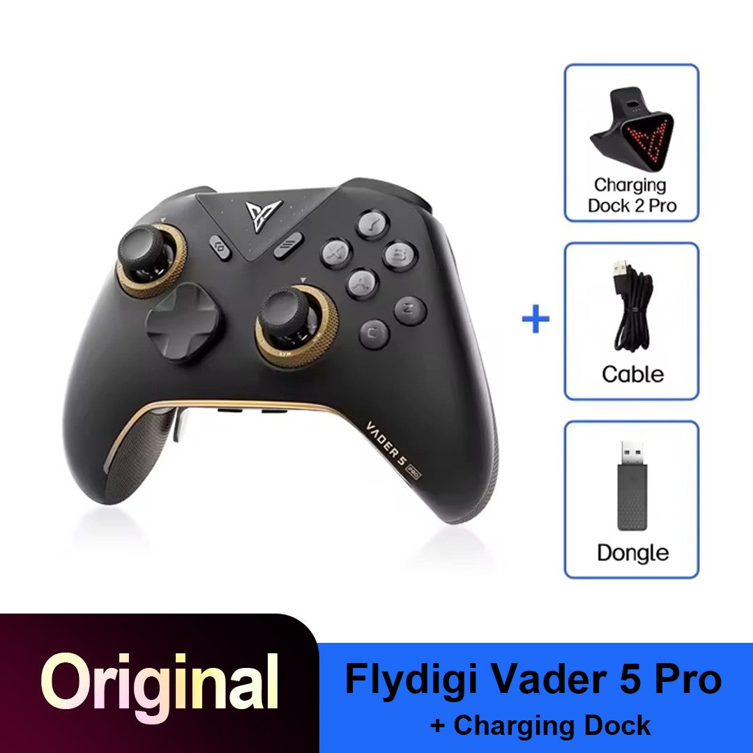Flydigi Vader 5 Pro V2 Wireless Controller 4ms Low Latency FORCEFLEX Joystick 8 Remappable Buttons for NS Mobile TV PC