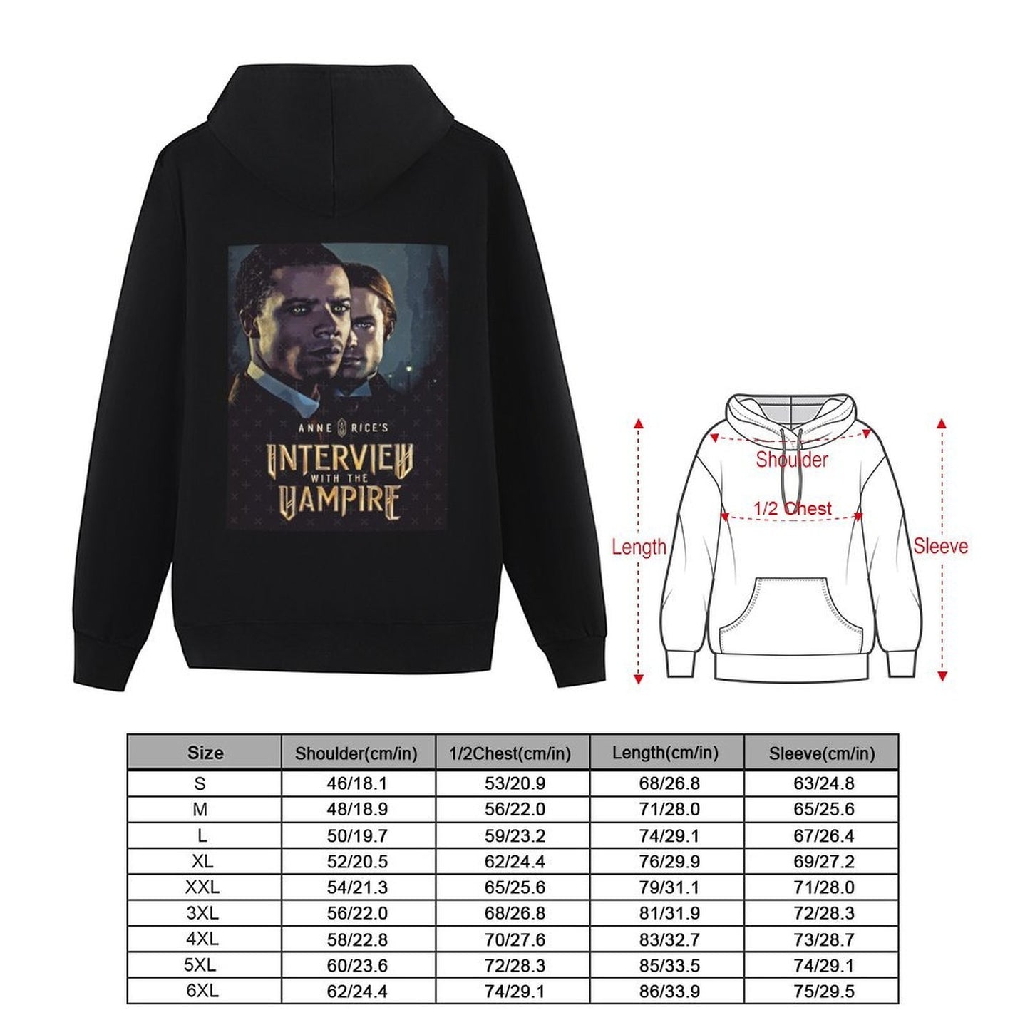 Interview with the Vampire Hoodie male clothes hooded shirt autumn clothes designer hoodies