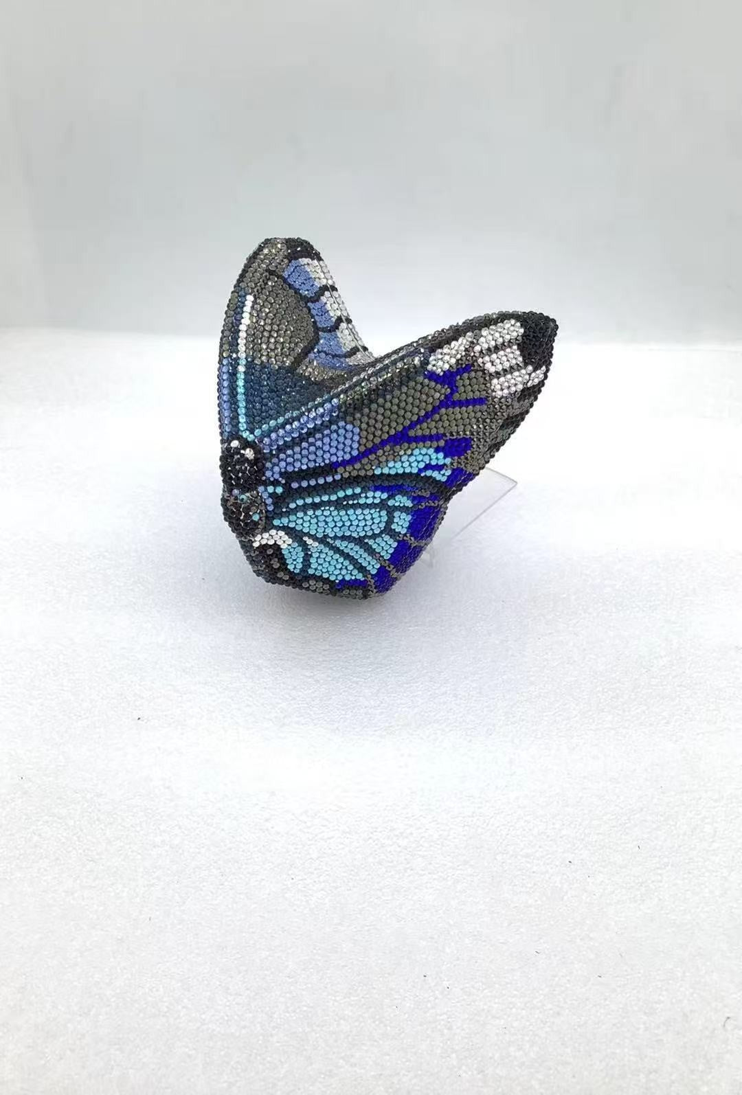 Women Butterfly Gems Evening Minaudiere Clutch Bags Women Crystals Purses and Handbags Bridal Wedding Purse Luxury Clutch Bag