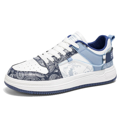 Mens Board Shoes Daily Street Trendy  Comfortable Flat Tennis Shoes Lightweight Thick Soled Casual Sneakers for Men