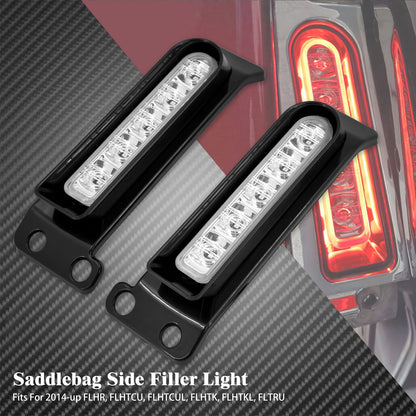 Luzes LED do Para-lama Traseiro de Motocicleta Para Harley Touring Road King Electra Glide FLHR 2014-2023 Lâmpada Lateral de Freio e Seta