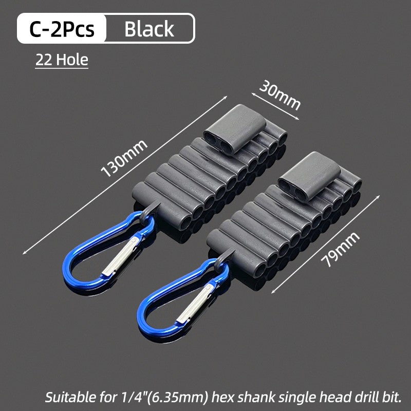 Suporte de Bits de Chave de Fenda Hexagonal de 1/4" Portátil Estojo Organizador com 10/22 Furos para Armazenamento de Bits de Broca para Cabeças de Chave de Fenda Ferramentas de Estojo