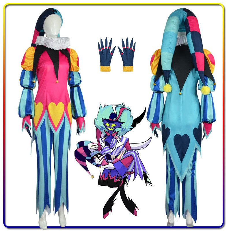 Anime Fizzarolli Cosplay Costume Tops Pants With Hat Neckwear Gloves Full Set Role Play Halloween Carnival Costume Suit