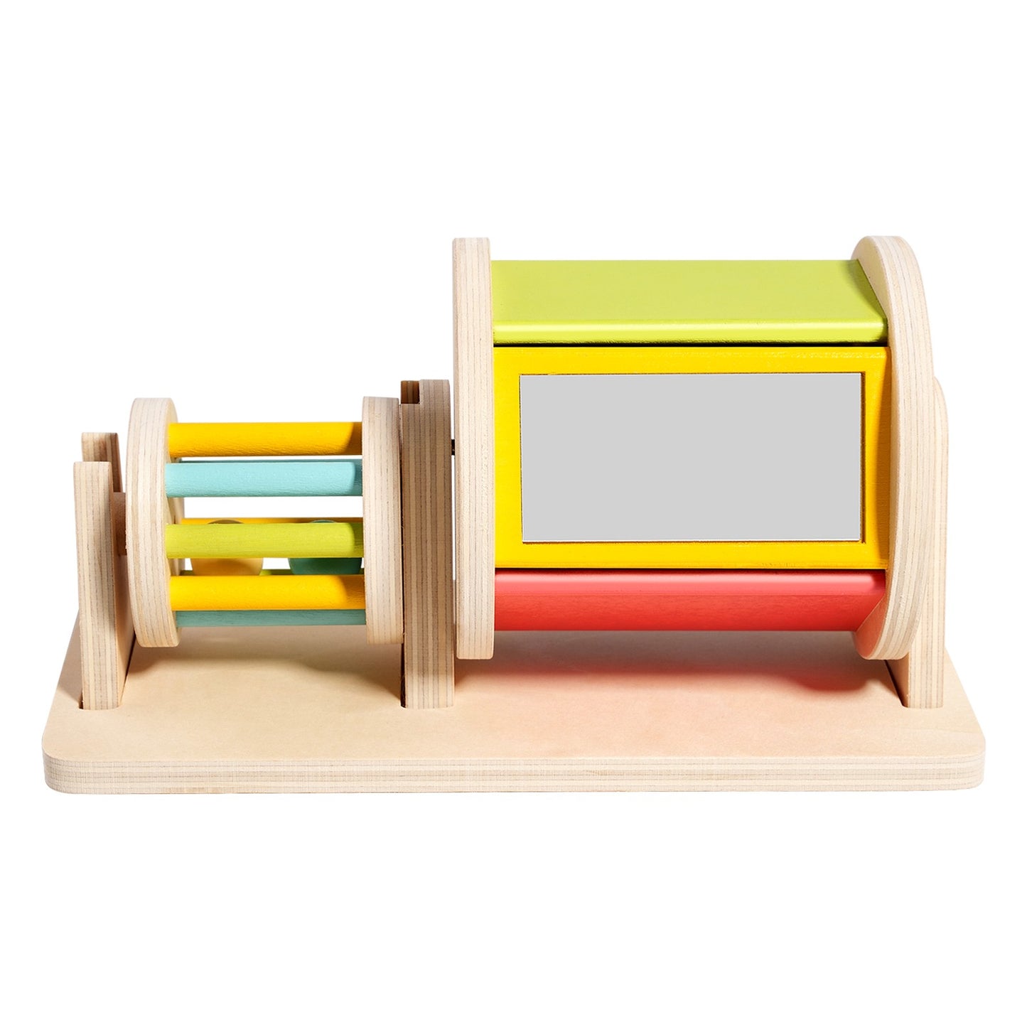 Newest Wooden Drum Baby Toys Bright Color Sensory Montessori Drum Toys Hottest Kids Rolling Drum Toys Early Childhood Education