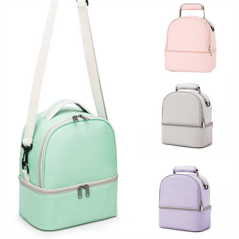 Mommy Bag Milk Storage Breast Pump Maternity Cooler Double Layer Insulation  Fresh Keeping Baby Food Backpack Feeding Bottle