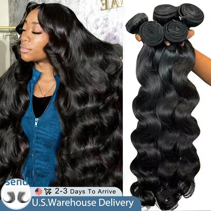 16A 30 40 Polegadas Cabelo Humano Body Wave Bundles Cabelo Humano Virgem Não Processado 100% Extensões de Cabelo Humano Cru Brasileiro