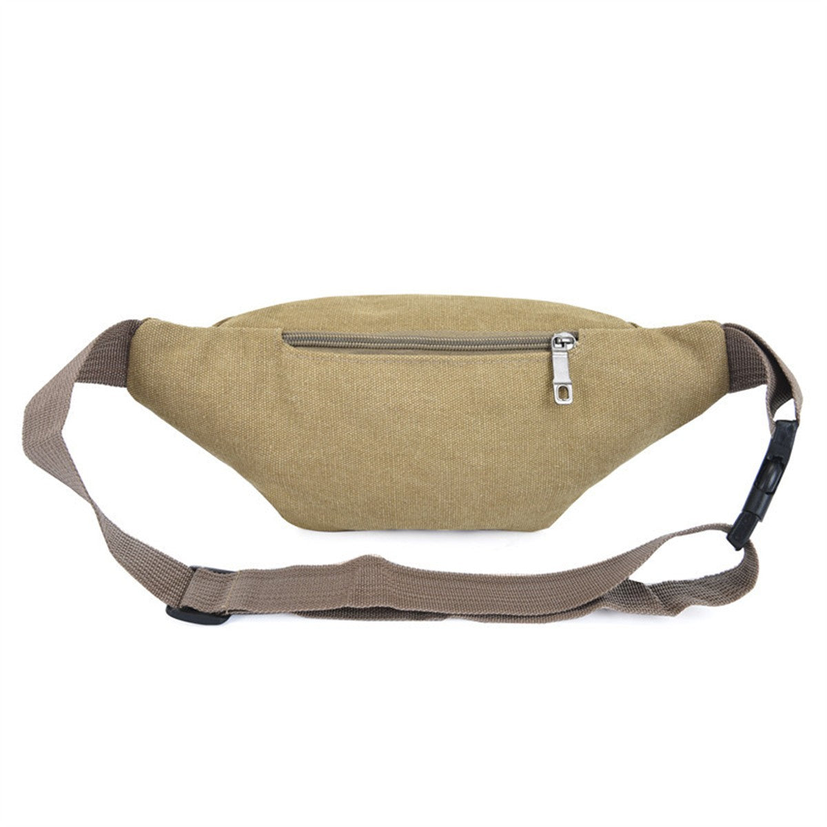 Thick canvas waist bag, outdoor leisure sports crossbody chest bag, men's portable change phone bag, multifunctional-A-DH