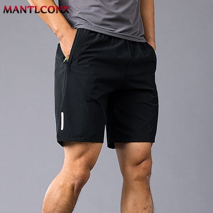 New Fashion Sports Shorts Men Breathable Quick Dry Men's Short Pants Men Breathable Elastic Waist Shorts Male Bottom Black XXXL