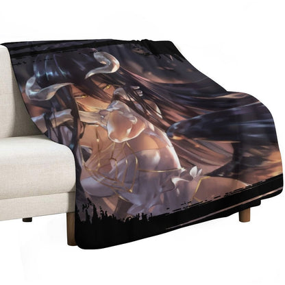 Albedo - Overlord Throw Blanket Single Blankets Sofas Of Decoration Sofa Quilt Luxury St Blankets