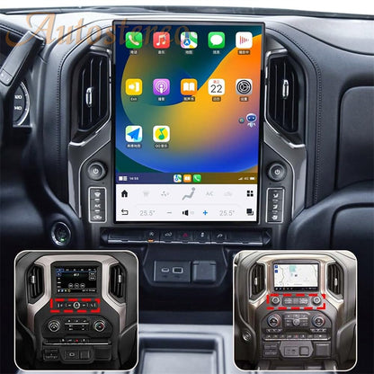 Rádio automotivo Android 13 de 15,6 polegadas para GMC Sierra Denali Silverado 2019 2020 2021 2022 2023 Carplay Rádio automotivo GPS de navegação multimídia