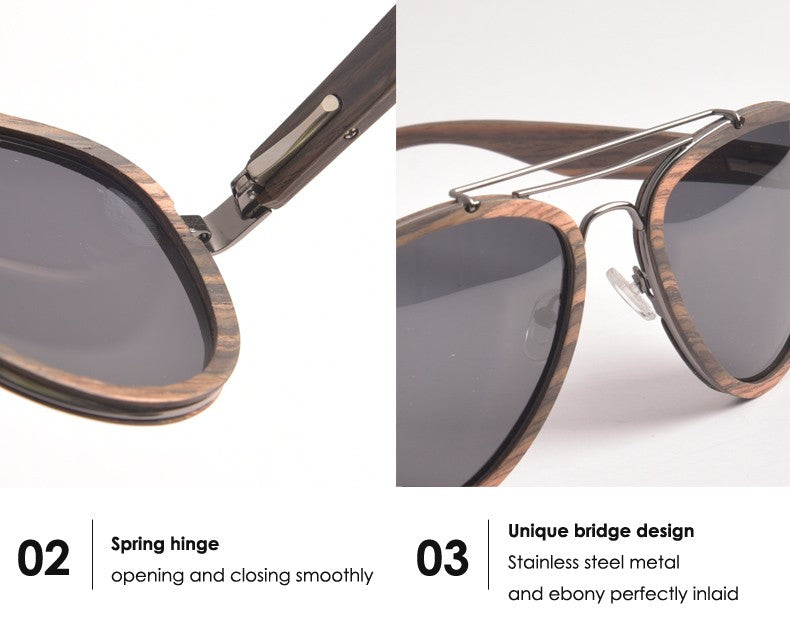 Oversized Aviator Sunglasses Wood for Men Polarized Sun Glasses Women 2022 Luxury Brand Shades UV400 High Quality