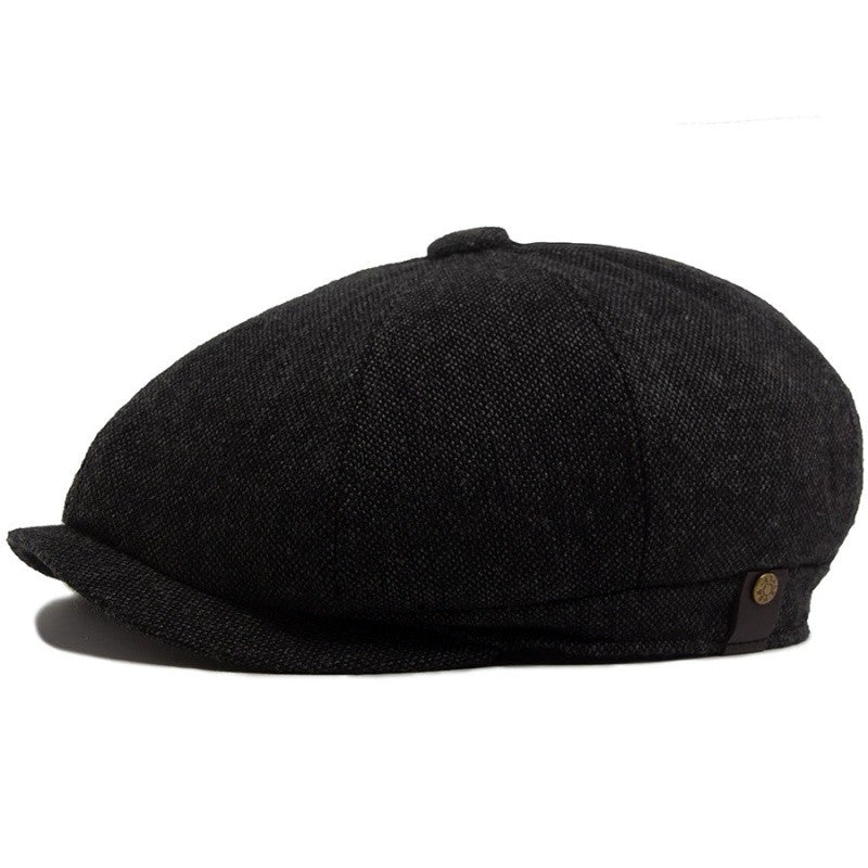 Hat Men Beret Cabbie Driving Hunting Caps Vintage Tweed Blinders Berets Flat Peaked Cap Street Hats for Men Women 55-60CM