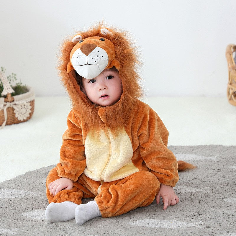 Boys Girls Costume Cute Animal Onesie Halloween Cosplay Outfit Festival Party Jumpsuit Kigurumis Winter Warm Clothes