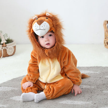 Boys Girls Costume Cute Animal Onesie Halloween Cosplay Outfit Festival Party Jumpsuit Kigurumis Winter Warm Clothes