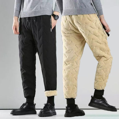 Animal Game Winter Sweatpants Men Plush Thick Fleece Casual Pants Lambswool Thermal Trousers Waterproof Windproof Warm Pants