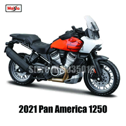 Maisto 1:18 Harley-Davidson Motorcycle 2022 Road King Fat Bob 114 Pan America 1250 Alloy Motorcycle Model Toy Car Collection