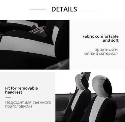 AUTOYOUTH Car Seat Cover Detachable HeadrestsPolyestor Universal Seat Covers For Car For WARTBURG 353 Tourist For VECTOR M12