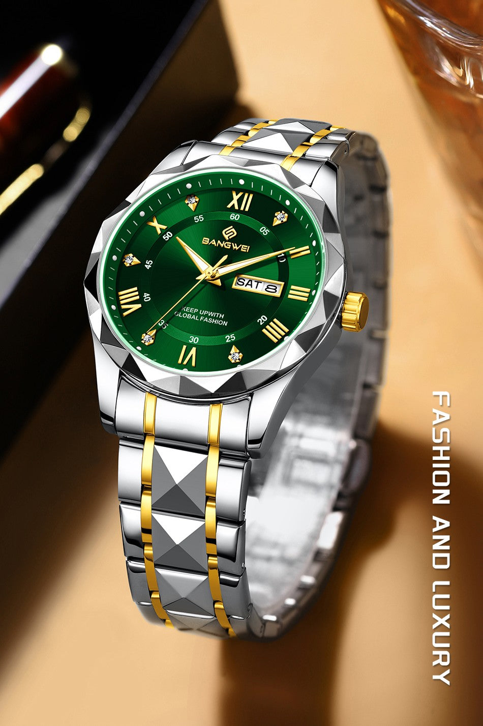 BANGWEI Woman Watch Luxury Elagant Classic Fashion ClockBusiness Casual Date Stainless Waterproof Luminous Quartz Ladies Watches