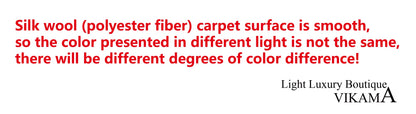 VIKAMA Silk Wool Rugs Women's Room Rug Floor Mats Room Carpet Bedroom Foot Bed Sleeping Room Rugs Mats In The Bedroom