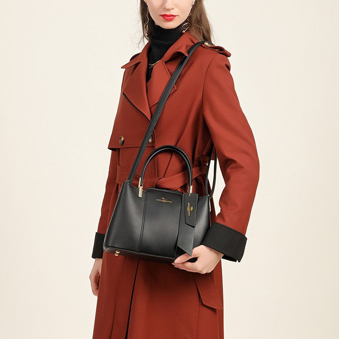 Luxury Handbag Fashion Print Large Capacity Soft Leather Women Shoulder Crossbody Bag Leisure Designer Ladies Purses and Handbag