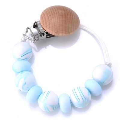 New Silicone Beads Dummy Clip Holder Soother Pacifier Clips Chain for Baby Teething Toys Chew Gifts Accessories BPA Free